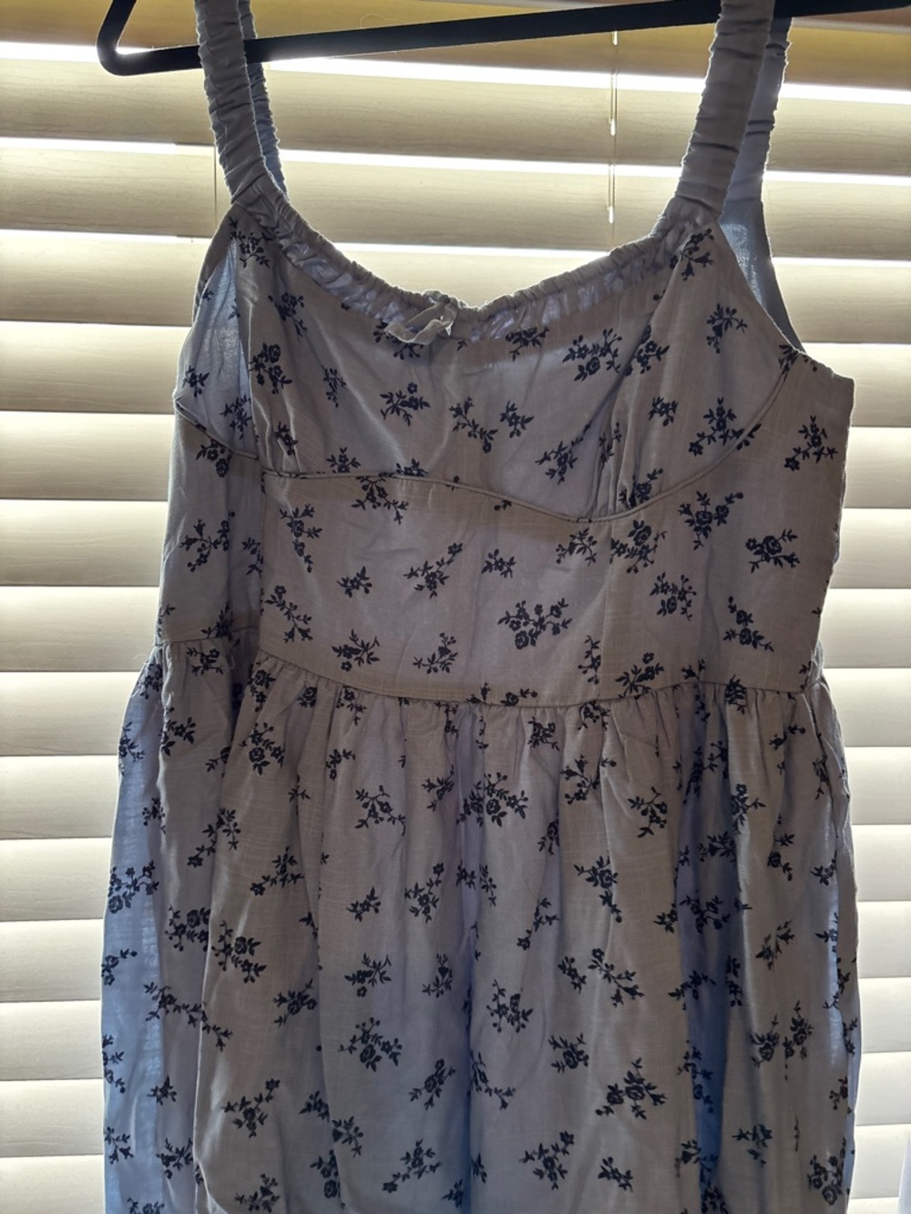 Aeropostale Light Blue Mini Dress with Navy Floral Print Junior XL NWT